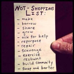 Not Shopping List